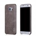 Samsung Galaxy S7 Edge - Vintage Brown PU Leather Slim Hard Phone Protective Cover Case
